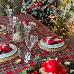 Completo tavola collezione Crono in tartan