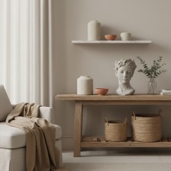 Scultura Vaso Donna in Cemento | L'Eleganza Classica (H 36 cm)