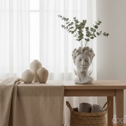 Scultura Vaso Donna in Cemento | L'Eleganza Classica (H 36 cm)