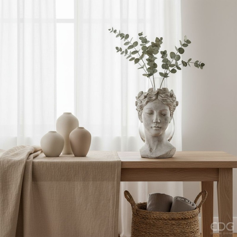 Scultura Vaso Donna in Cemento | L'Eleganza Classica (H 36 cm) complemento arredo