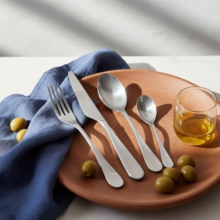 Set Posate 24 Pezzi in Acciaio Inox | Design Moderno Drop, Finitura Satinata