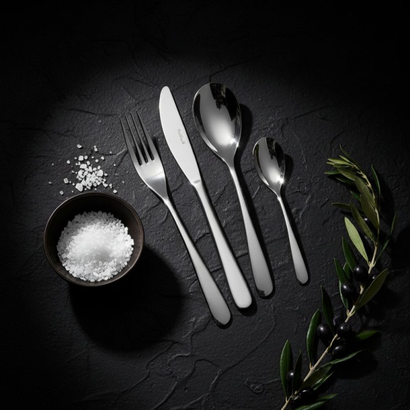 Servizio Tavola per 6 Persone | Finitura Lucida e acciaio Inox