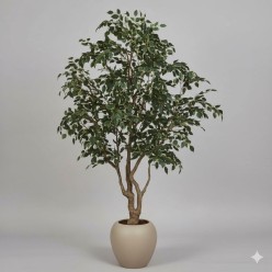 Ficus Beniamino Vogue XXL H240 cm | Pianta Artificiale di Lusso | EDG
