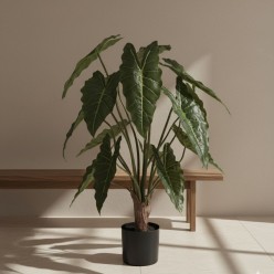 Alocasia Artificiale con Vaso | Pianta Tropicale | H90 - H196 cm EDG