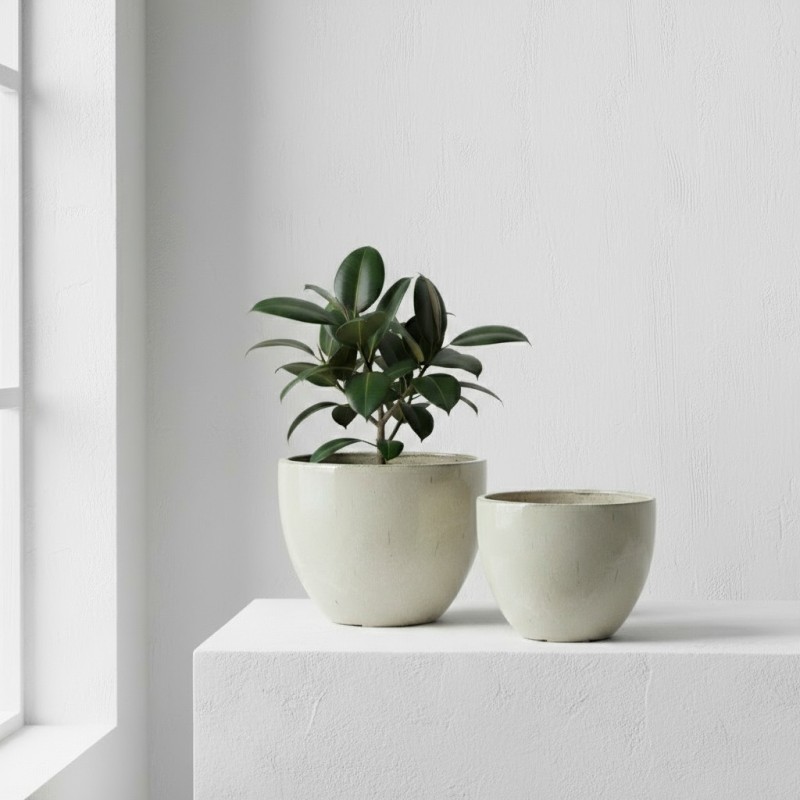 Set 2 Vasi Glaze Sfumati H28+H23 | Ceramica Enzo de Gasperi (EDG) bianco lemoirehome Set 2 Vasi Glaze Sfumati H28+H23 | Ceramica Enzo de Gasperi (EDG) bianco lemoirehome
