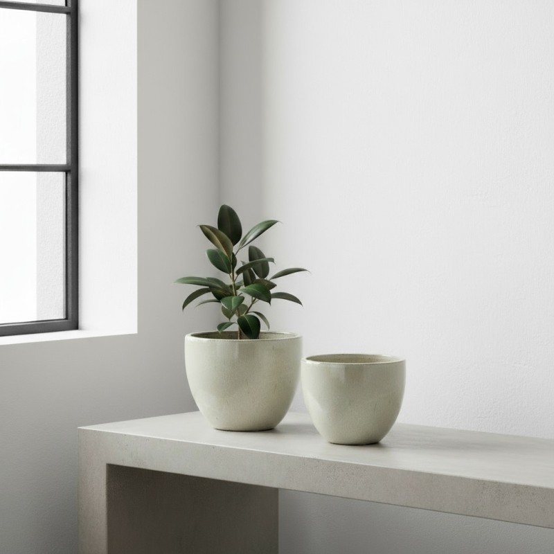 Set 2 Vasi Glaze Sfumati H28+H23 | Ceramica Enzo de Gasperi (EDG) bianco Set 2 Vasi Glaze Sfumati H28+H23 | Ceramica Enzo de Gasperi (EDG) bianco
