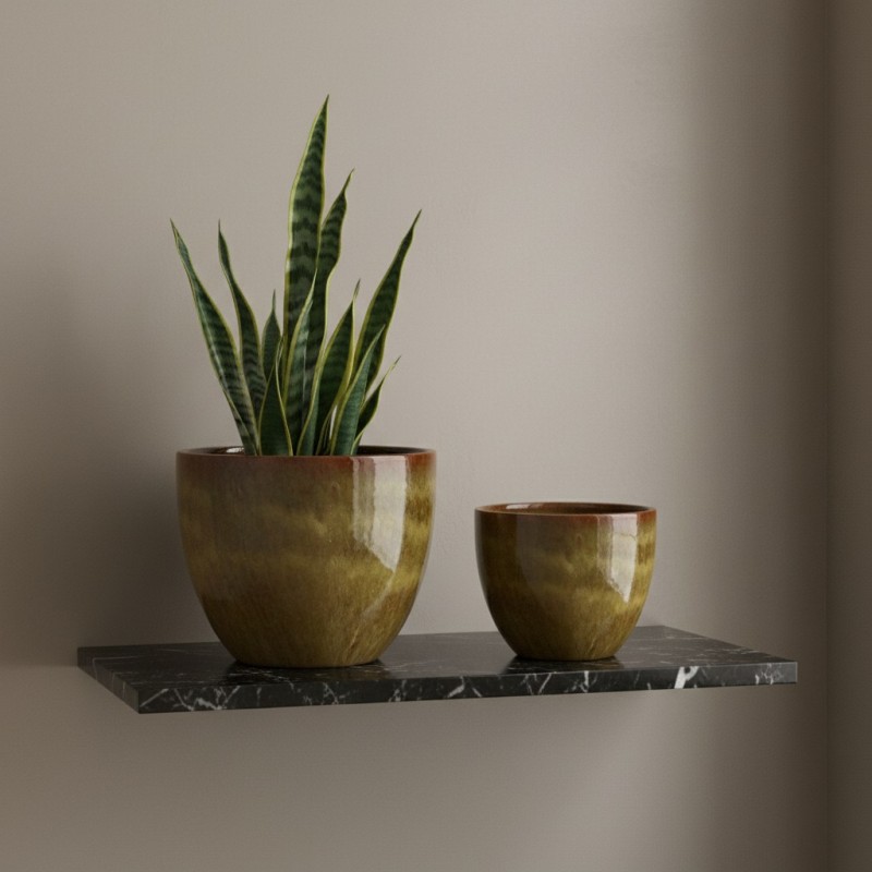 Set 2 Vasi Glaze Sfumati H28+H23 | Ceramica Enzo de Gasperi (EDG) verde lemoirehome Set 2 Vasi Glaze Sfumati H28+H23 | Ceramica Enzo de Gasperi (EDG) verde lemoirehome