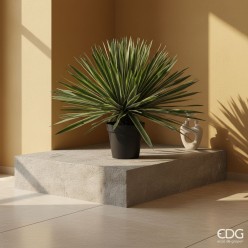 Agave Succulenta Artificiale con Vaso | Pianta di Design | H65 e H80 cm EDG