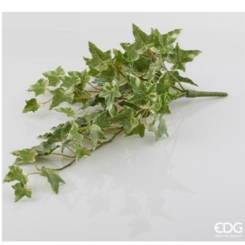 dettaglio foglie edera artificiale white green