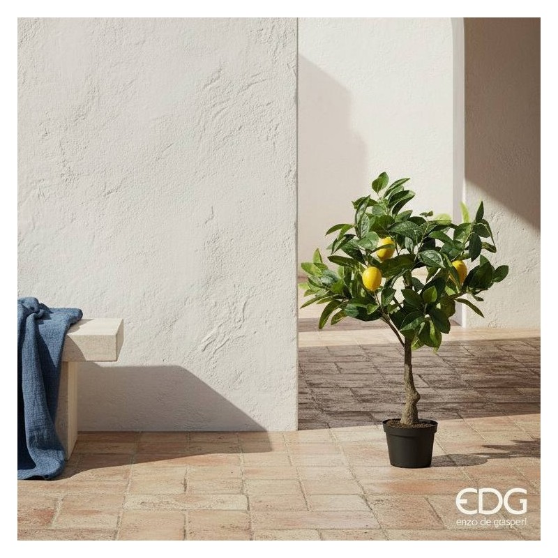 Albero di Limoni Artificiale H70 cm | Pianta Agrumi Mediterranea EDG