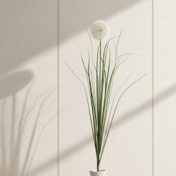 Ramo di Festuca Tarassaco Artificiale H100 cm | Stelo di Design Minimalista