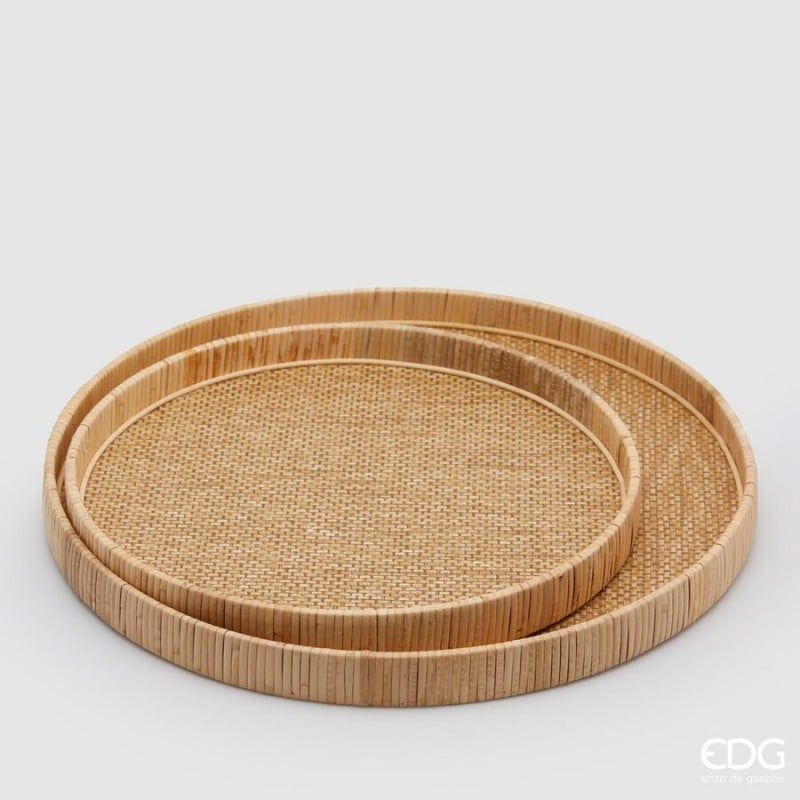 vassoio rattan dettaglio texture