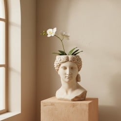 Scultura Vaso Testa di Diana H37 cm | Busto Classico Decorativo EDG lemoire home