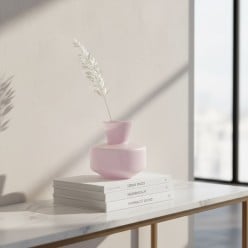 Vaso per Fiori in Ceramica di Design | rosa