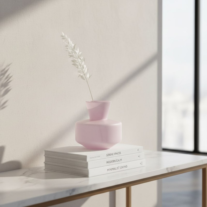 Vaso per Fiori in Ceramica di Design | rosa