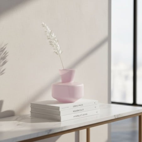 Vaso per Fiori in Ceramica di Design | rosa
