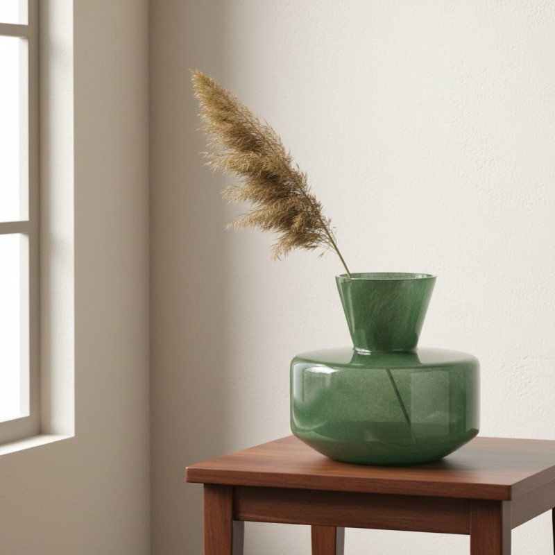 Vaso per Fiori in Ceramica di Design | verde