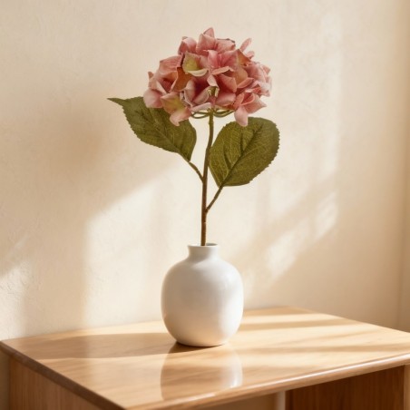 Ramo di Ortensia Artificiale Époque H53 cm | Fiore Light Peach di Lusso | Enzo de Gasperi (EDG)