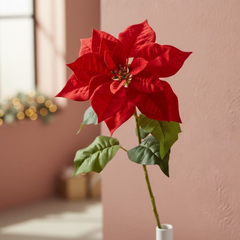 Ramo Stella di Natale Artificiale H70 cm | Stelo decorativo Enzo De Gasperi
