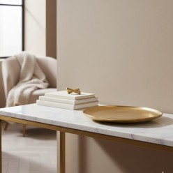 Piatto Decorativo dorato| Sottopiatto irregolare Design Moderno EDG