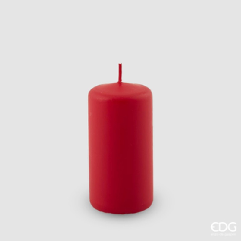 Candela Moccolo EDG H10 D5 cm | Candela Cilindrica Rosso EDG