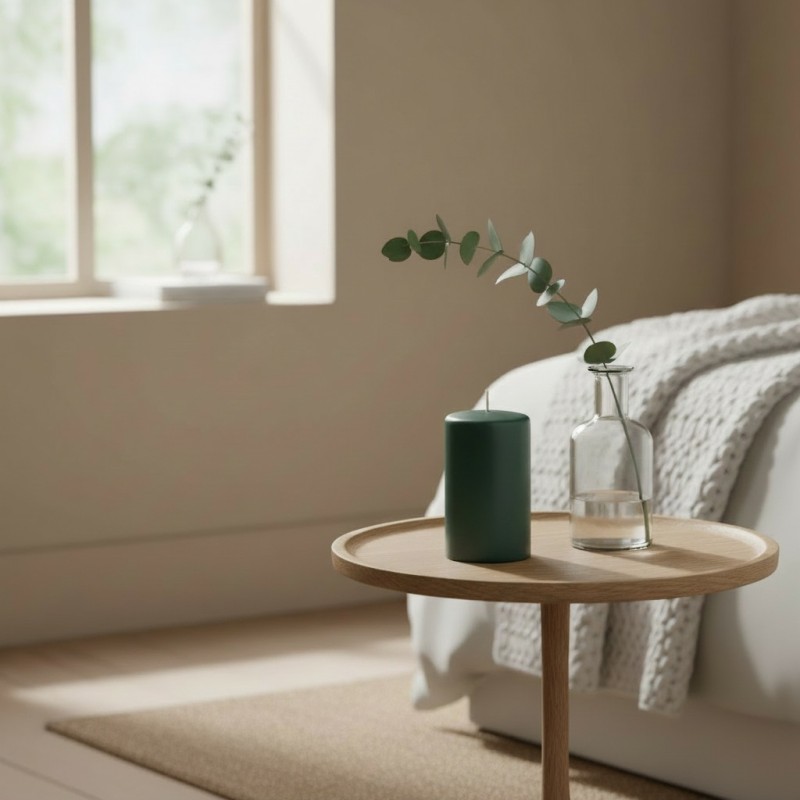 Candela Moccolo EDG H10 D5 cm | Candela Cilindrica Verde EDG