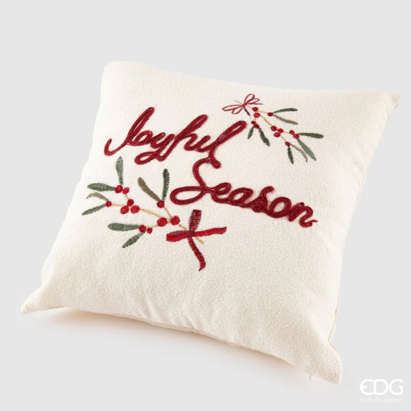 Cuscino Decorativo con Vischio 45x45 cm EDG Quadrato lmh