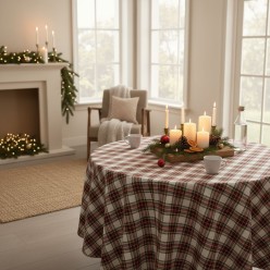 Tovagliato Tartan Bianco - Completo tavola collezione Crono