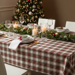 Tovagliato Tartan Bianco - Completo tavola collezione Crono
