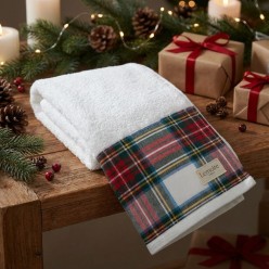 Coppia Asciugamani Viso/Ospite Tartan Crono | Spugna Made in Italy