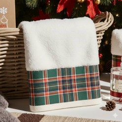 Coppia Asciugamani Viso/Ospite Tartan Crono | Spugna Made in Italy