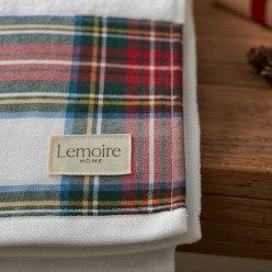 Coppia Asciugamani Viso/Ospite Tartan Crono | Spugna Made in Italy