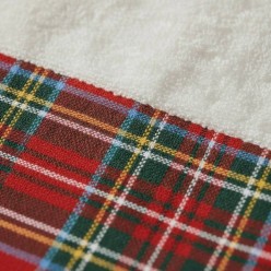 Coppia Asciugamani Viso/Ospite Tartan Crono | Spugna Made in Italy