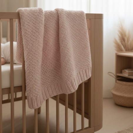 Coperta Carrozzina Tricot in Misto Lana Vergine | Made in Italy Neonato