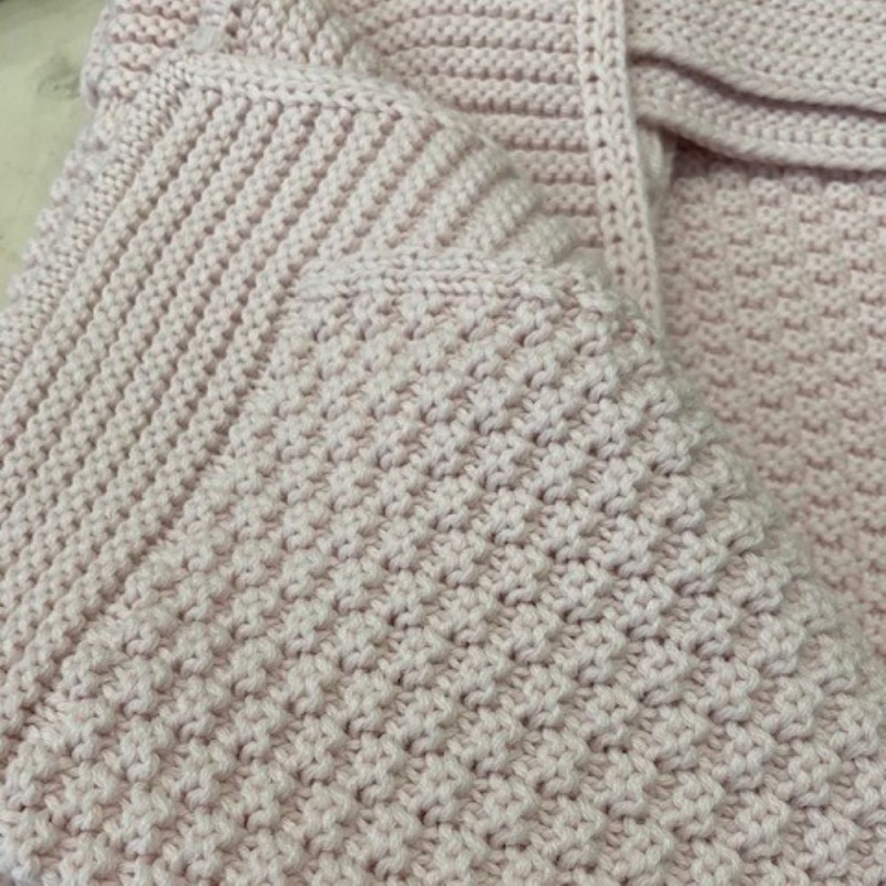 Coperta Carrozzina Tricot in Misto Lana Vergine | Made in Italy Neonato avorio Coperta Carrozzina Tricot in Misto Lana Vergine | Made in Italy Neonato avorio