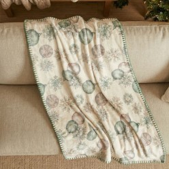 Plaid Natalizio "Kairos" in Pile con decori