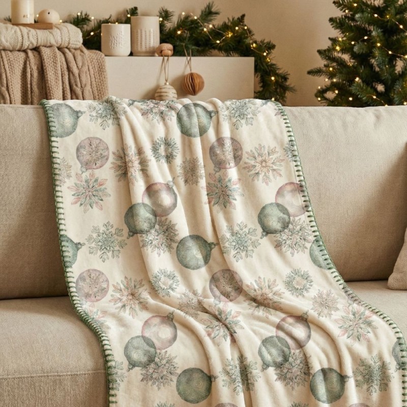 Plaid Natalizio "Kairos" in Pile con decori