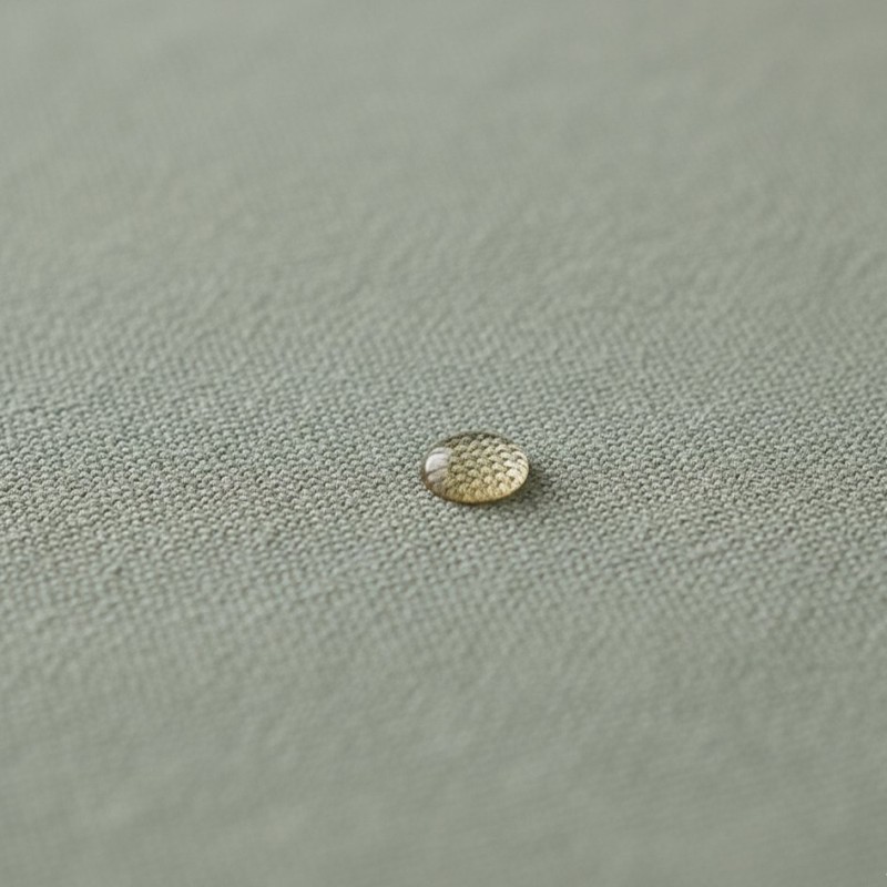 Verde Salvia Tovaglia Antimacchia No Stiro Canvas Riciclato Made in Italy dettaglio