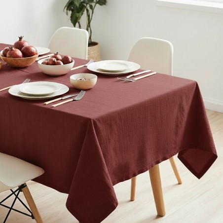 Tovaglia Antimacchia Color Melograno Canvas No Stiro Made in Italy