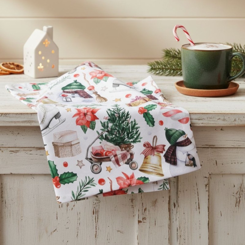 Canovaccio Cotone 50x70 cm Fantasia Natalizia Efestie Lemoire Home