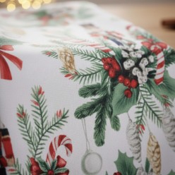 Canovaccio con Schiaccianoci in Cotone a Fantasia x Natale Lemoire Home