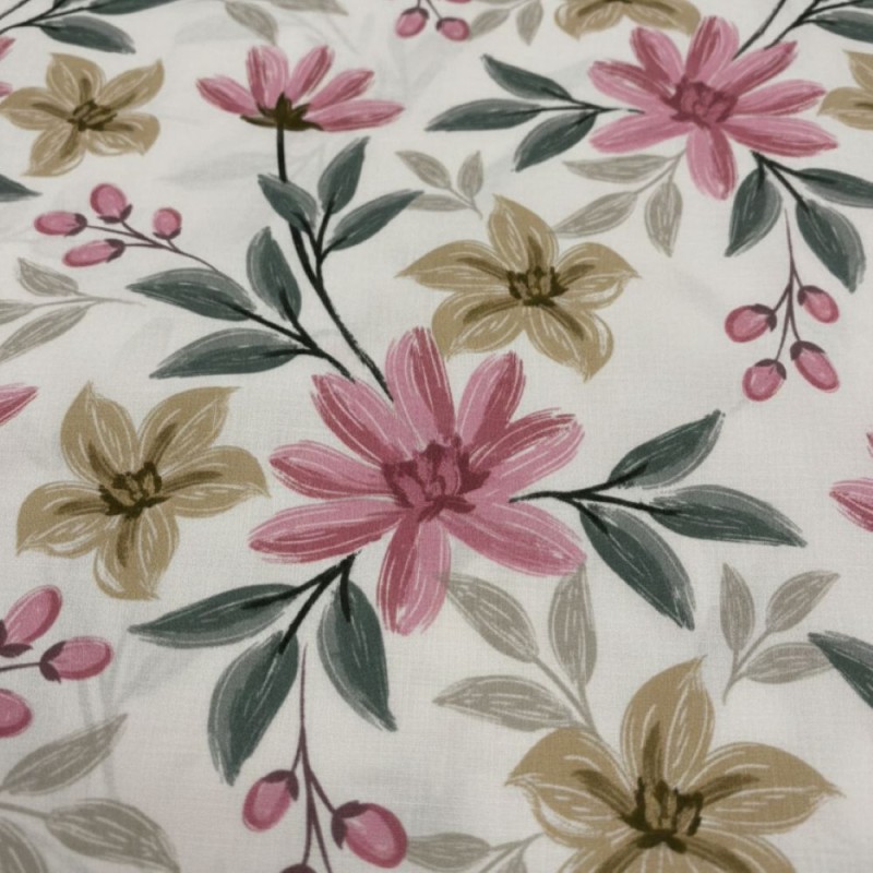 Adone - Fiori Rosa e Giallo per Completo Letto 100% Cotone LMH dettaglio Adone - Fiori Rosa e Giallo per Completo Letto 100% Cotone LMH dettaglio
