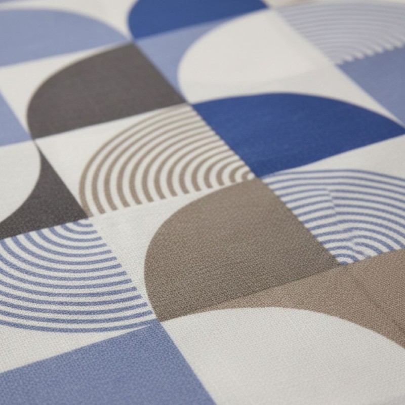 Set lenzuola Pitagora in 100% Cotone Fantasia con Cerchi Geometrici dettaglio