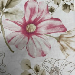 Lenzuola in cotone Fantasia Floreale Acquerello Rosa Ebe Completo Letto