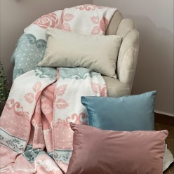 Collezione Coricia coperta romantica con rosa pastello
