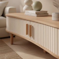 Mobile Basso Credenza L'Oca Nera con Ante in Tessuto | Design Tondo