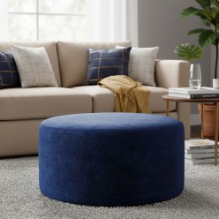 Pouf Rotondo "Deep Blue" L'Oca Nera