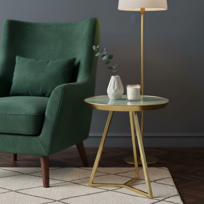 Tavolino Basso con Design di Lusso in Vetro Marmorizzato e Metallo | L'Oca Nera x LMH AMBIENTE Tavolino Basso con Design di Lusso in Vetro Marmorizzato e Metallo | L'Oca Nera x LMH AMBIENTE