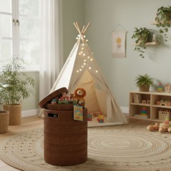 Cesto in Rattan Naturale | Contenitore Multiuso L'Oca Nera x Lemoire Home