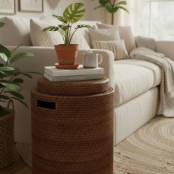 Cesto in Rattan Naturale | Contenitore Multiuso L'Oca Nera x Lemoire Home
